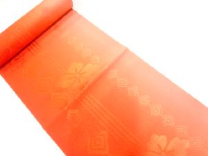 アンティーク　花菱模様織出し八寸帯地反物